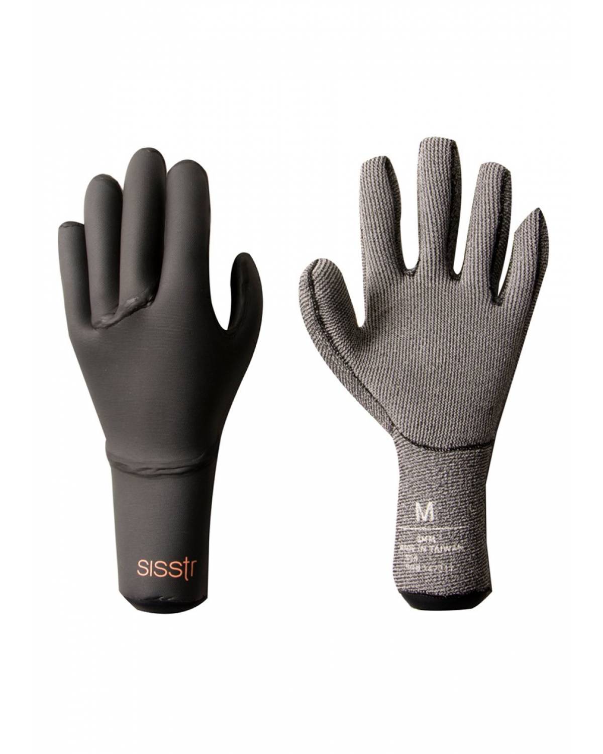 Sisstrevolution Girls Sisstr Surf Glove 3mm - Solid Black - Back