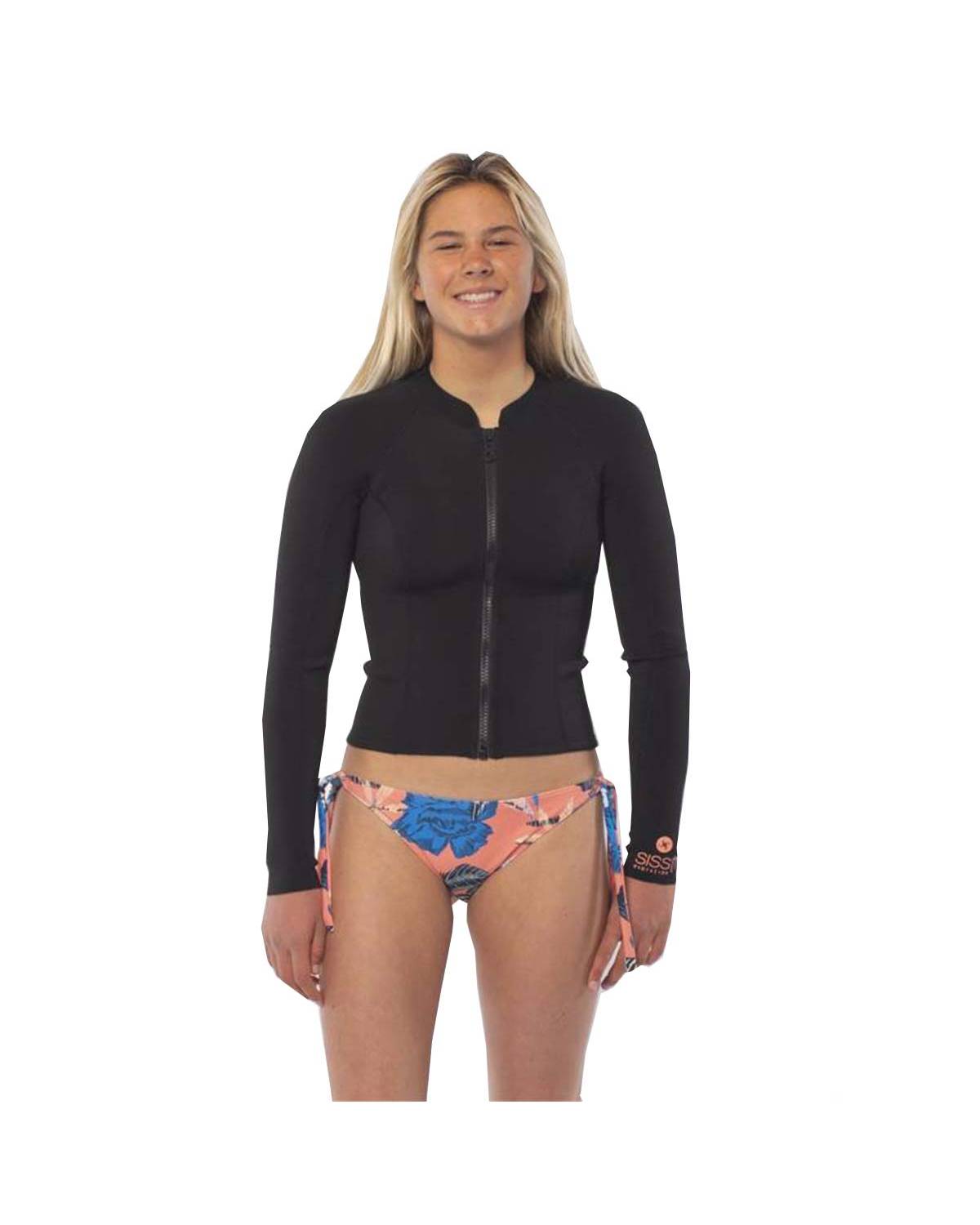 Sisstrevolution Summer Seas Jacket - Solid Black - front