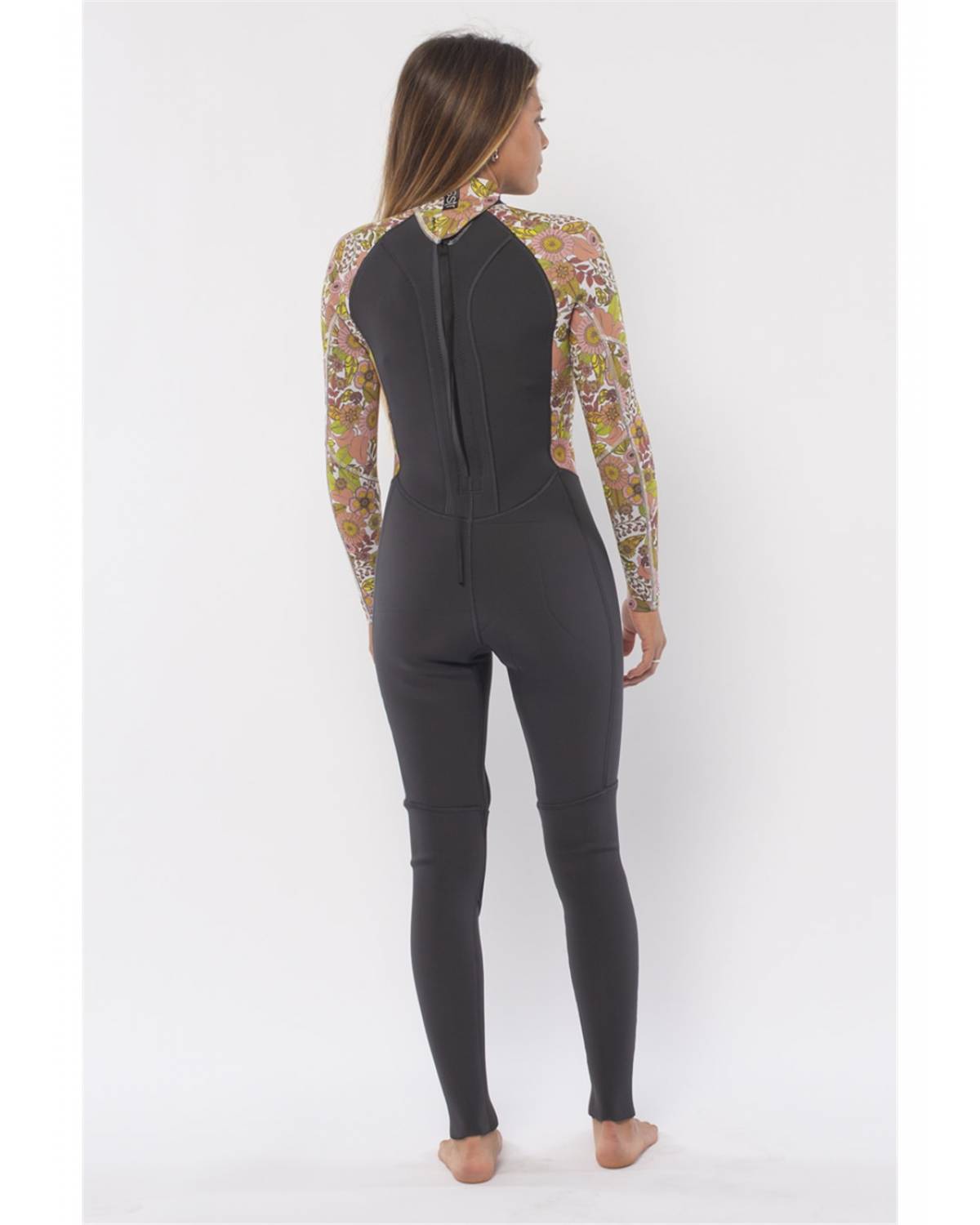 Sisstrevolution Summer Seas Solid Back Zip Full Suit  - Sea Salt - Back