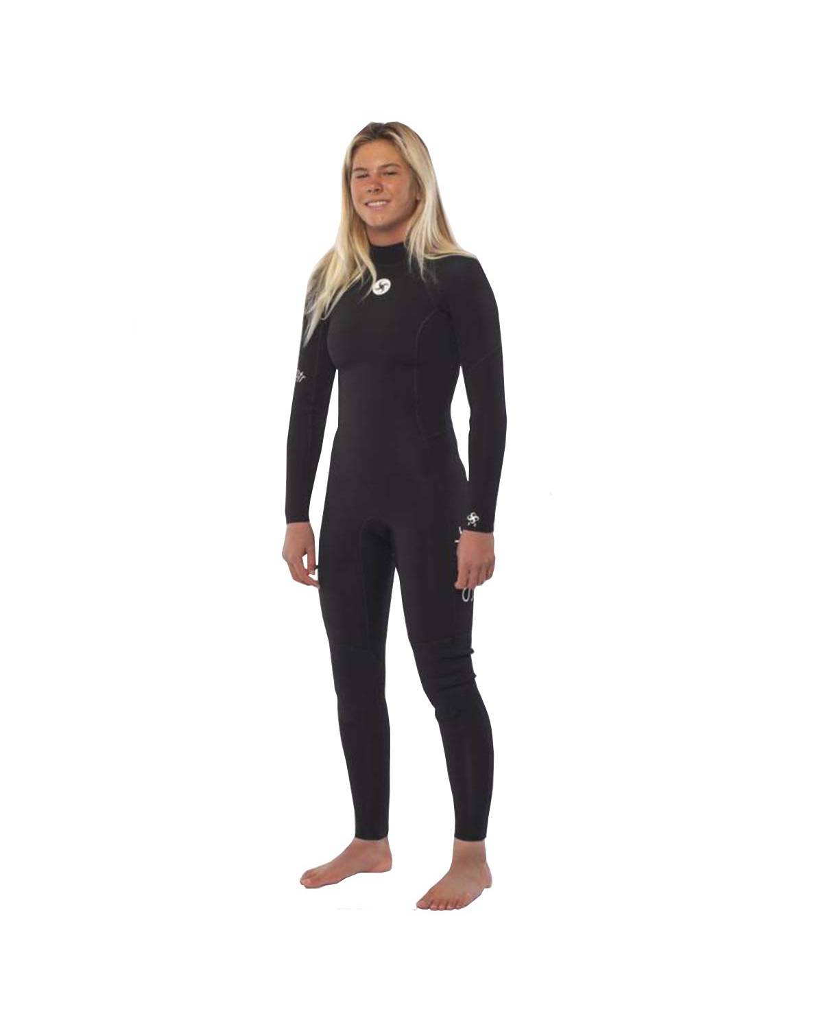Sisstre Summer Seas Solid Back Zip Wetsuit - Solid Black