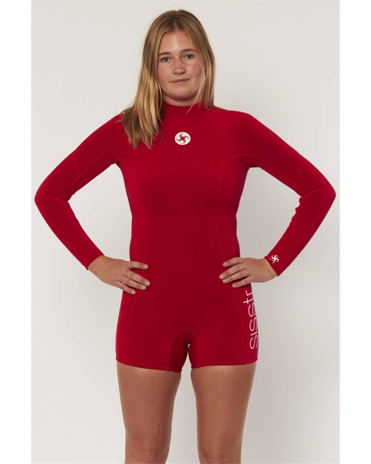 Sisstrevolution Summer Seas 2/2 L/S Spring Suit - Red front