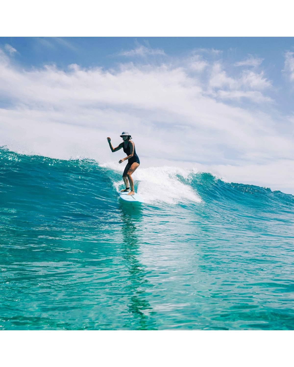 Ocean and Earth Indo Stiff Peak Surf Hat - Blue