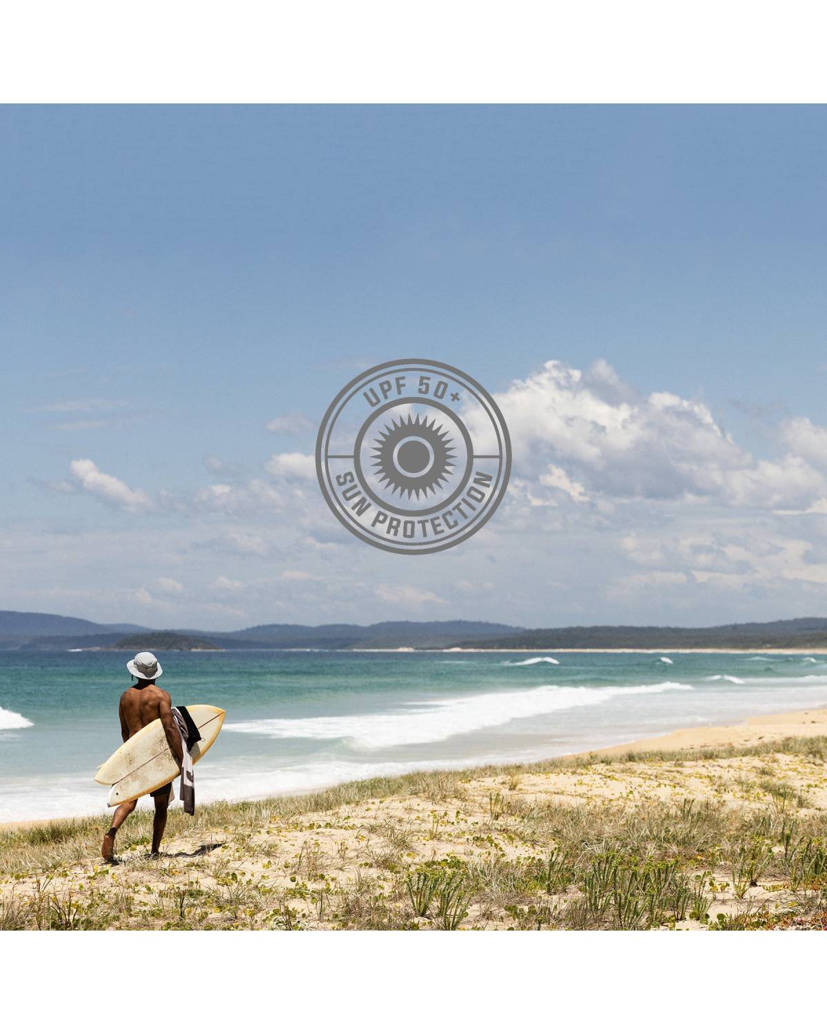 Ocean and Earth Indo Stiff Peak Surf Hat - White
