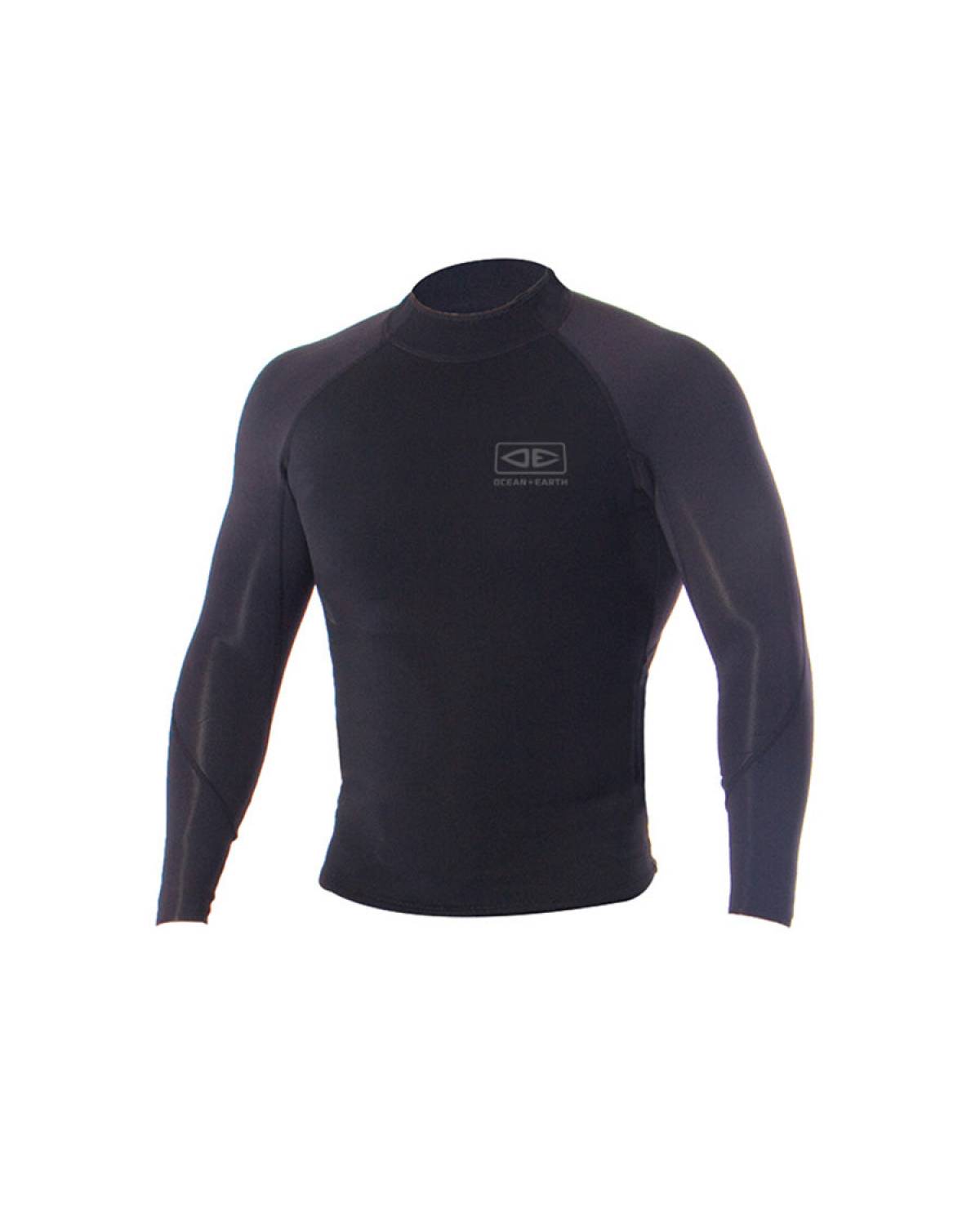 Ocean and Earth Double Black Long Sleeve Vest - 1.5mm