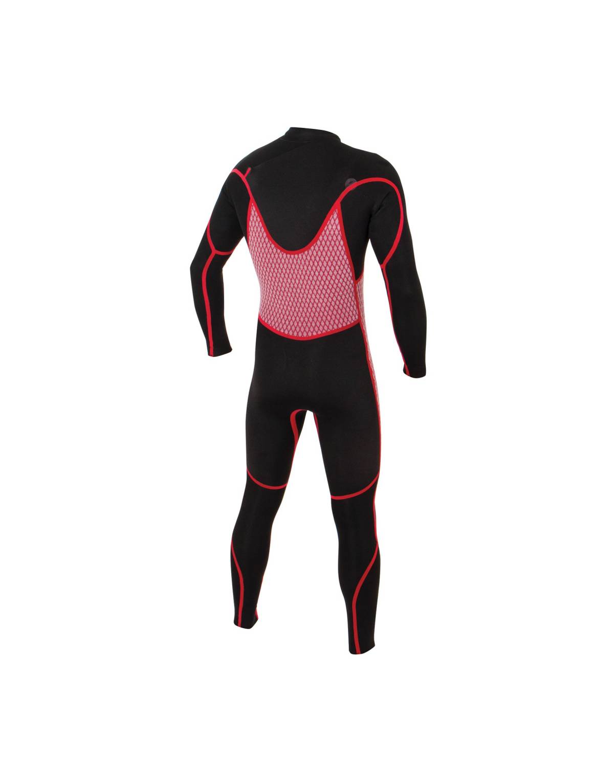 Ocean and Earth Mens Double Black Chest Zip Steamer - 3/2mm