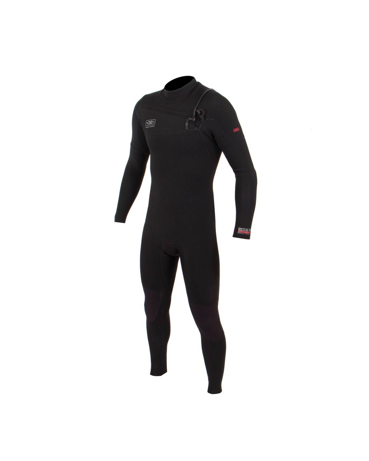 Mens Double Black Chest Zip Steamer - 4/3mm
