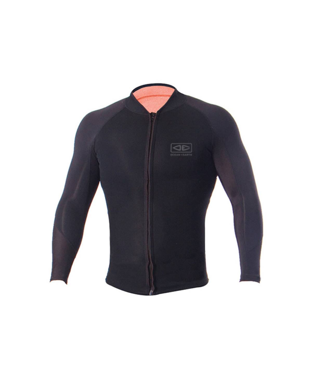 Ocean and Earth Double Black Long Sleeve Zip Paddle Vest - 1.5mm