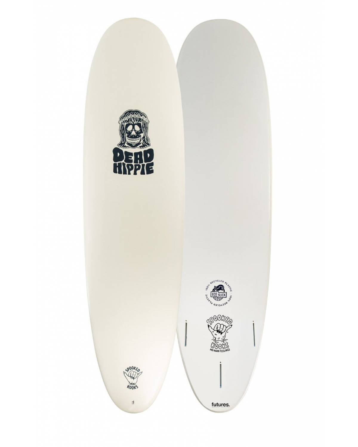 Spooked Kooks Dead Hippie 8'0" Softboard - Off White