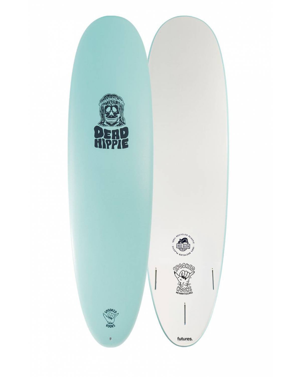 Spooked Kooks Dead Hippie 8'0" Softboard - Seafoam Blue