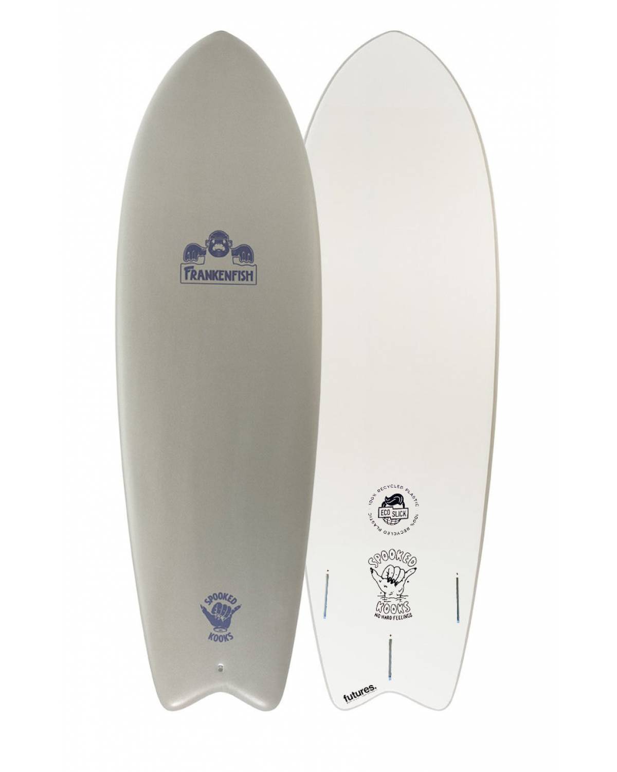 Spooked Kooks Frankenfish 5'8" Softboard - Almost Gray