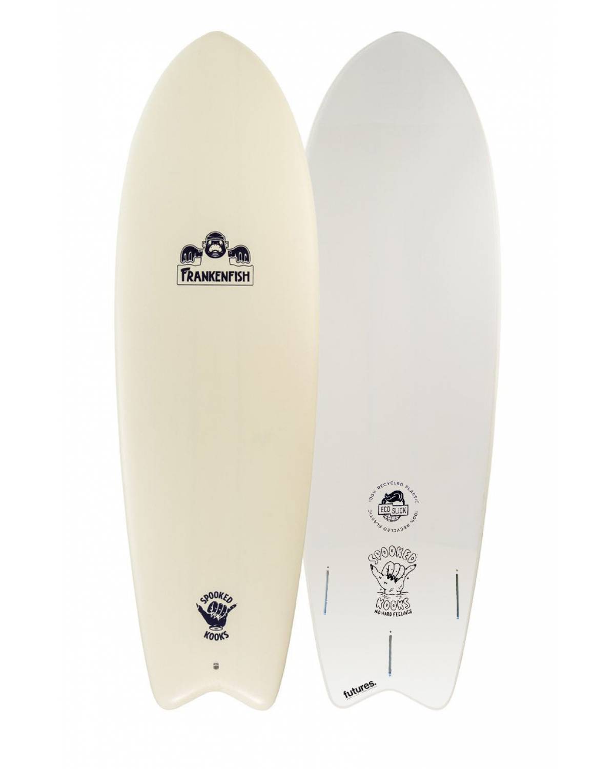 Spooked Kooks Frankenfish 5'8" Softboard - Off White