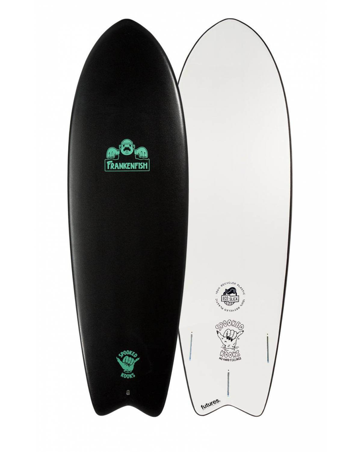 Spooked Kooks Frankenfish 5'8" Softboard - Pretty Much Black