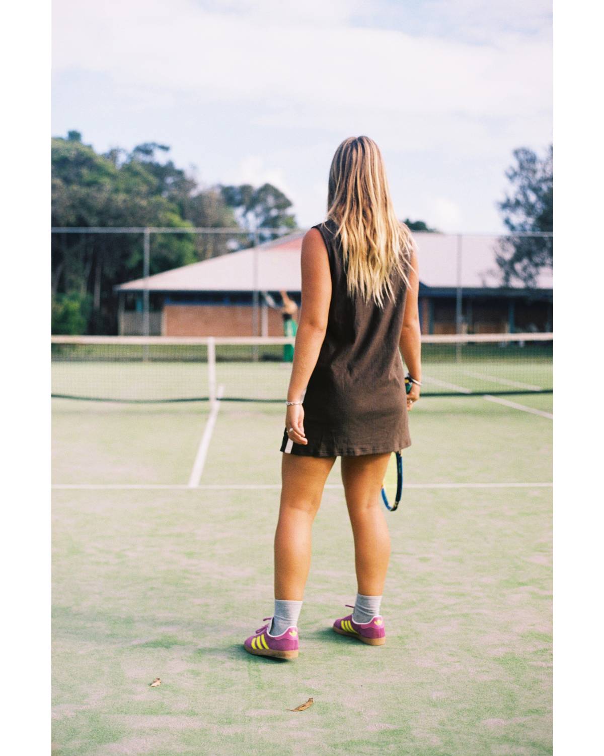 Sporty Terry Dress Chocolate
