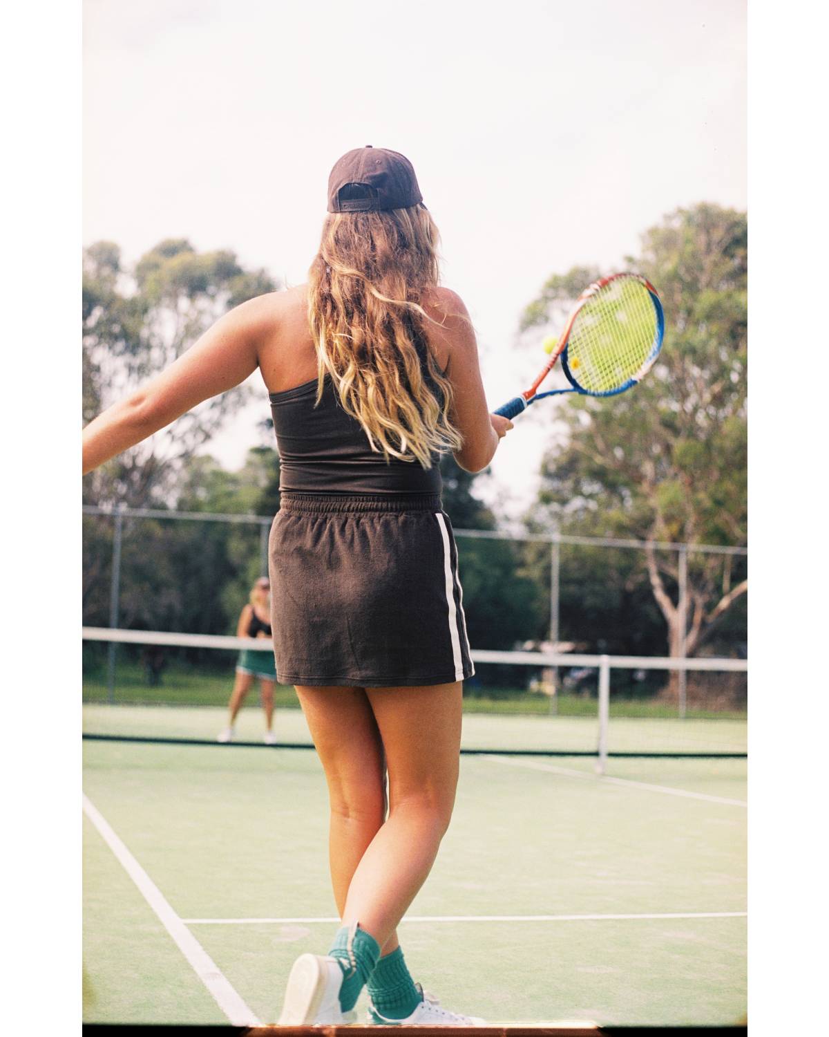 Terry Skirt Chocolate Back View