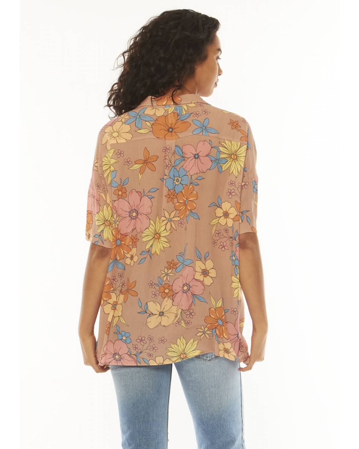 Stay Stoked Ss Woven Top - Russet