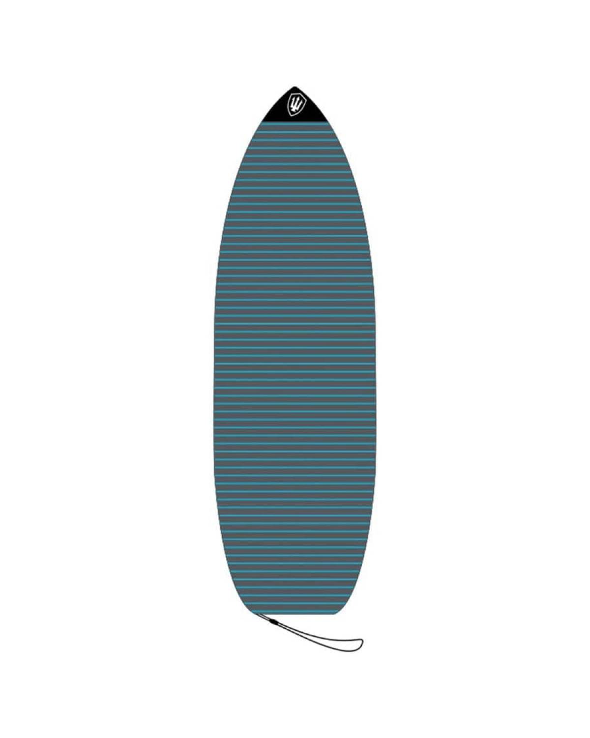 Shortboard Stretch Cover-Charcoal / Green-6' 7"