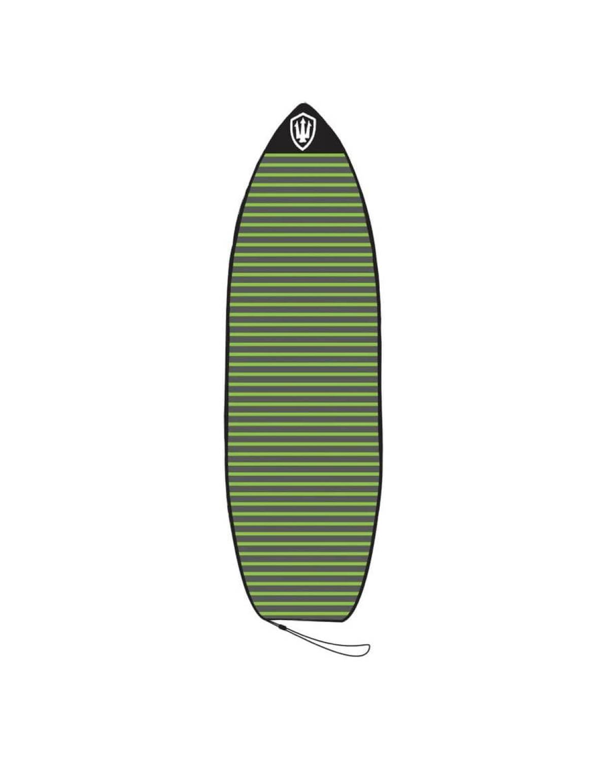 Shortboard Stretch Cover-Charcoal / Green-6' 7"
