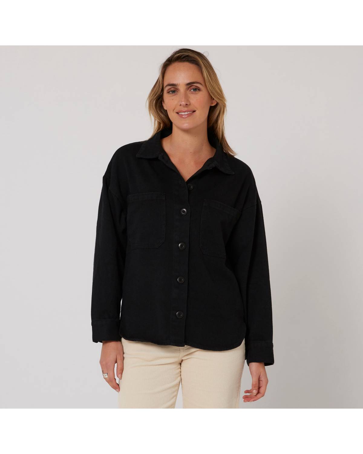 Sunset L/S Overshirt - Black
