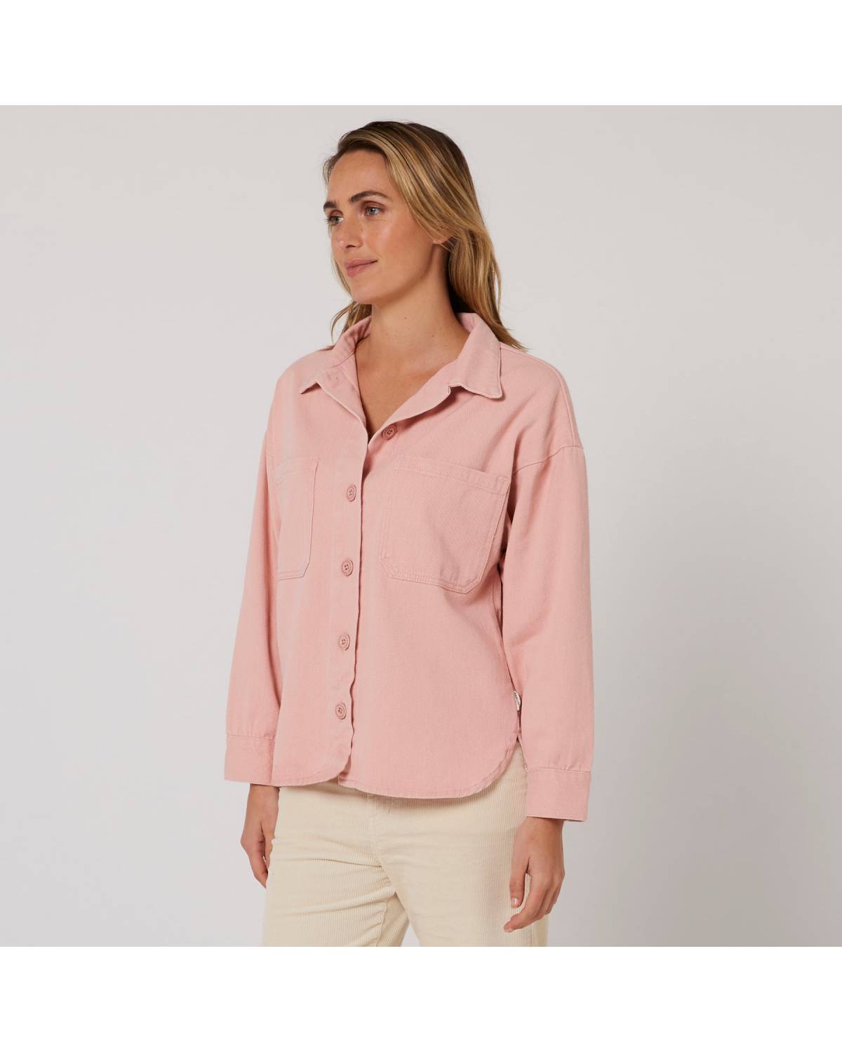 Sunset L/S Overshirt - Crystal Pink