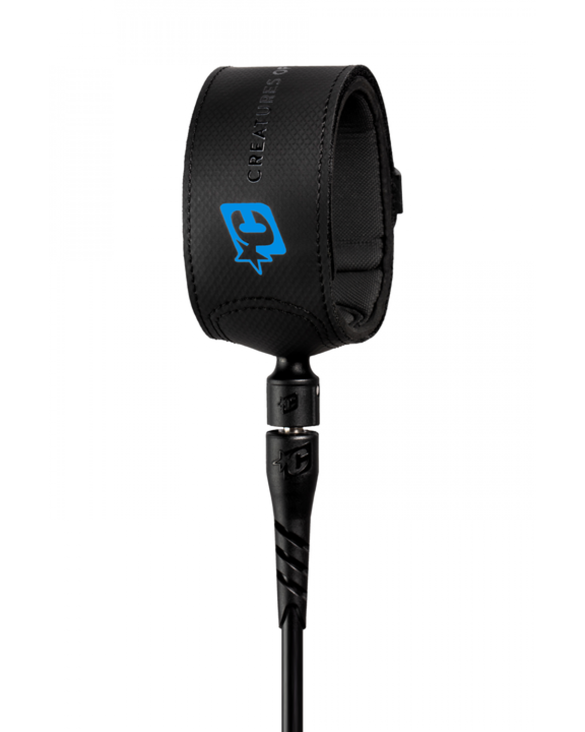 6ft Superlite Lite Leash 5mm - Black/Cyan