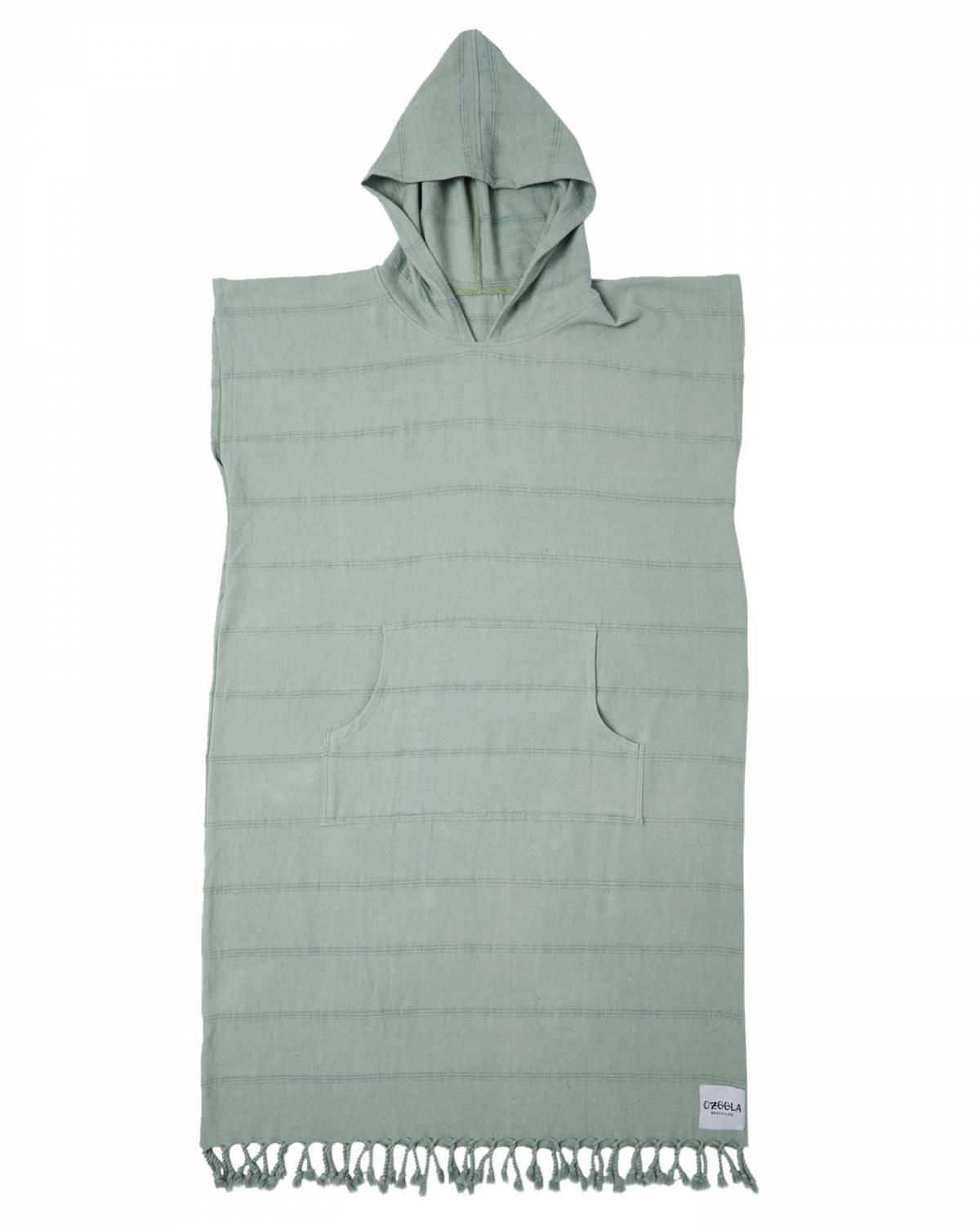 Poncho flat lay with hood
