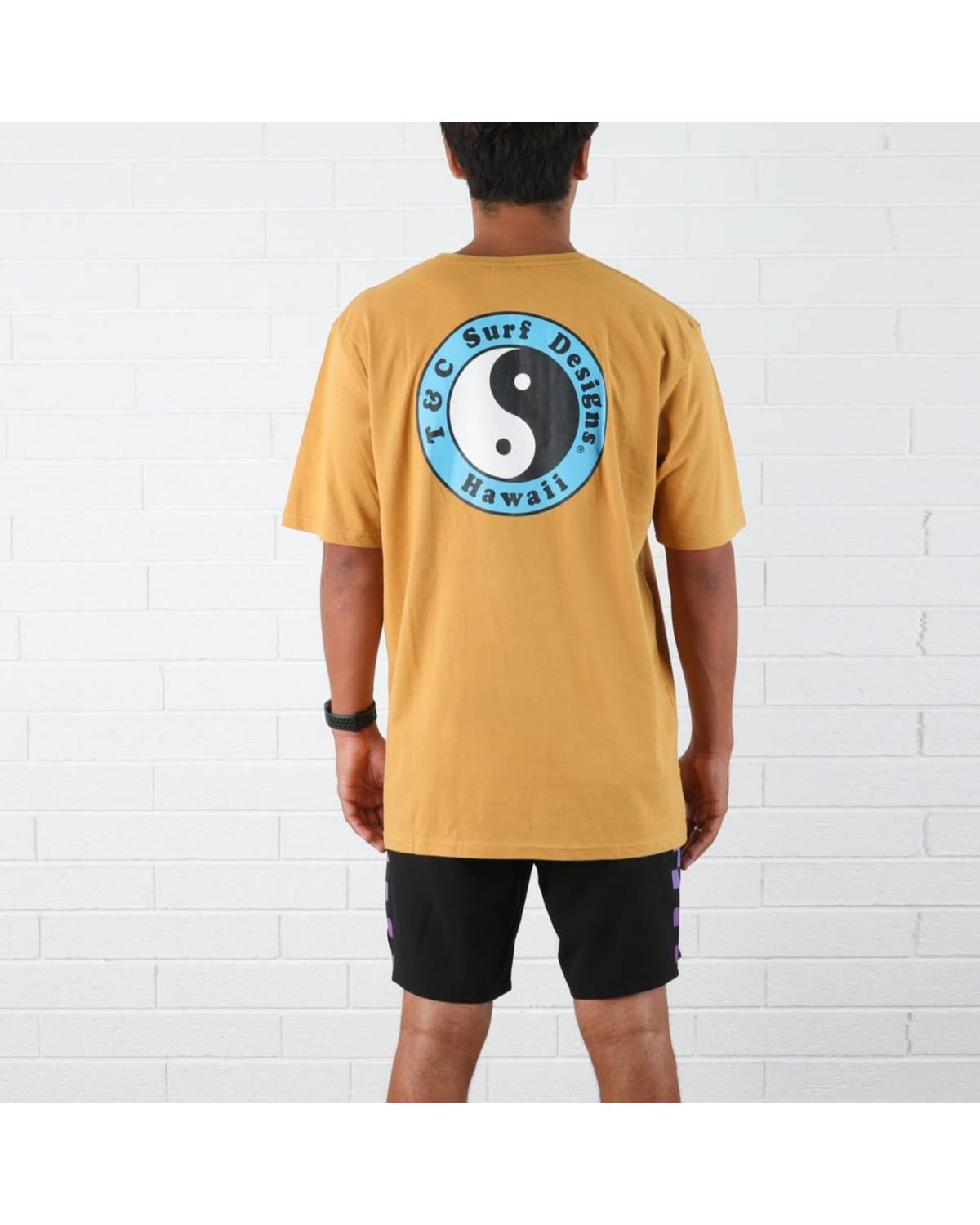 T&C OG Logo Tee - Old Gold back when worn