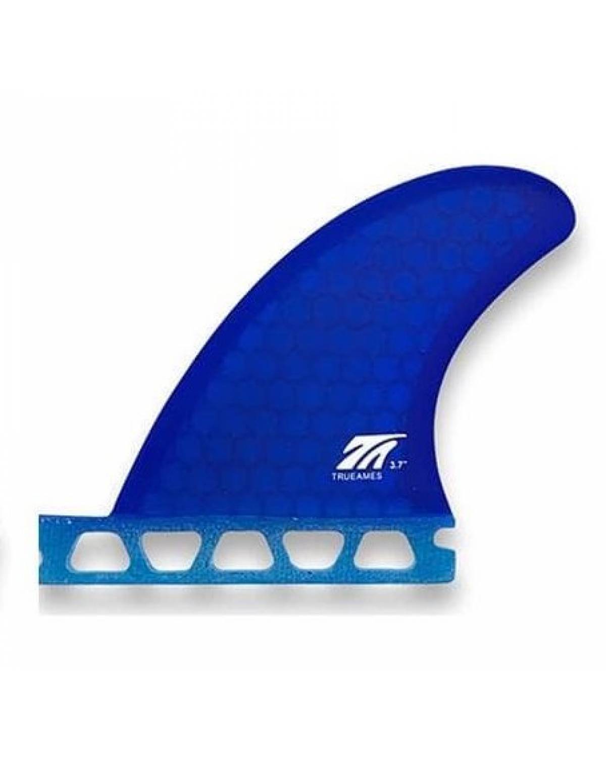 True Ames TA Side Bites Surfboard Fins - Blue 3.7" (Futures) single