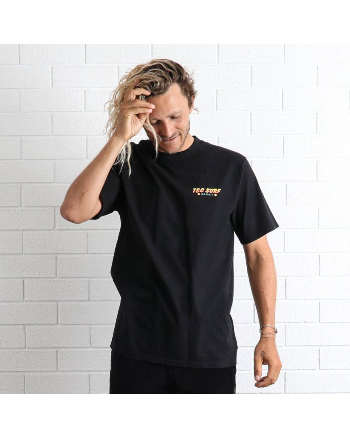 T&C Five-O Tee - Vintage Black front worn