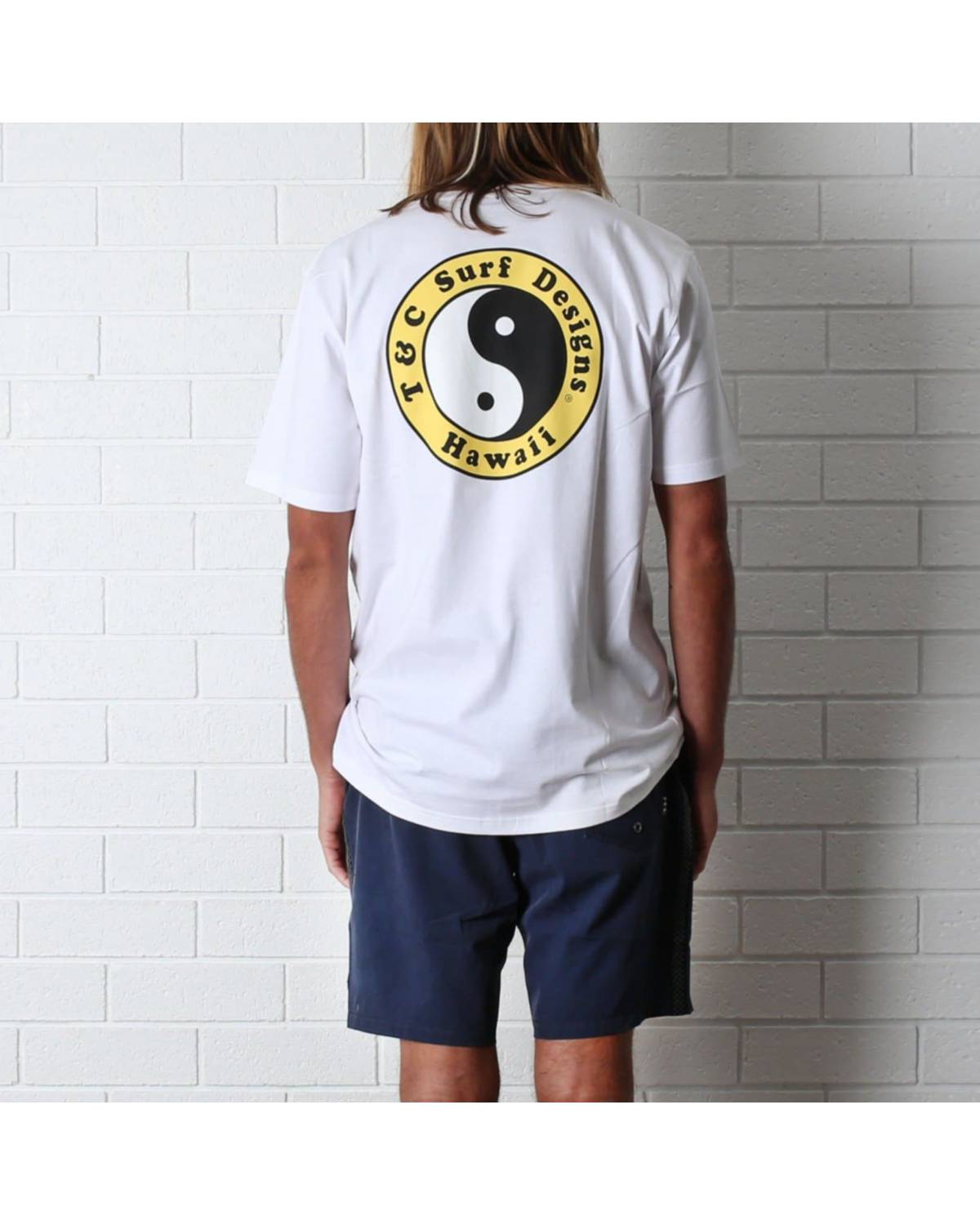 Town & Country OG Logo Tee - White / Yellow - Back