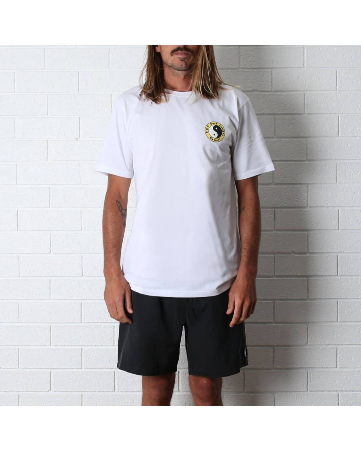 Town & Country OG Logo Tee - White / Yellow - Front