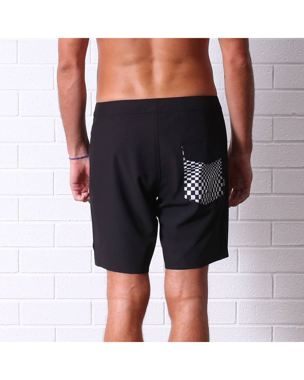 T&C Twisted Limits Trunk boardshort - black - back view