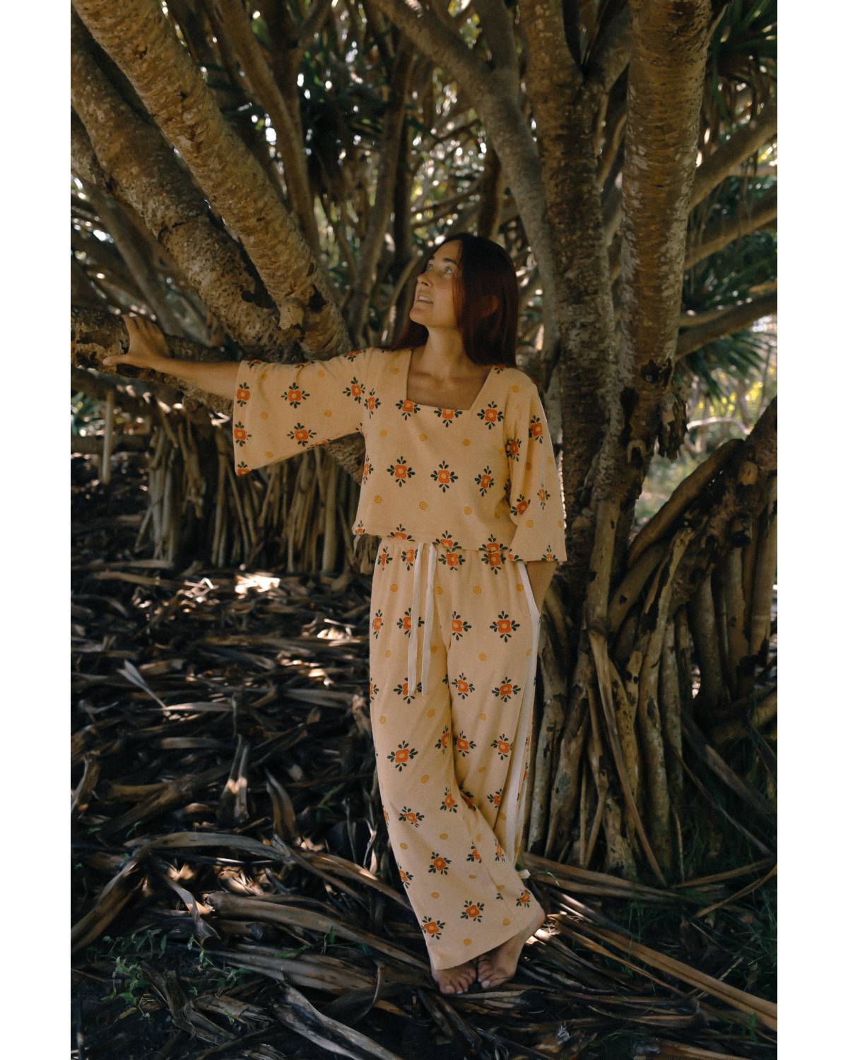 Model in forest setting