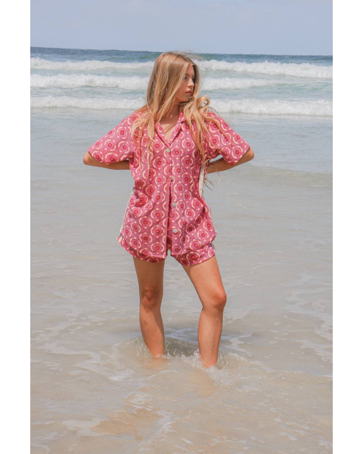 Terry Towelling Shirt in Retro - Atmosea
