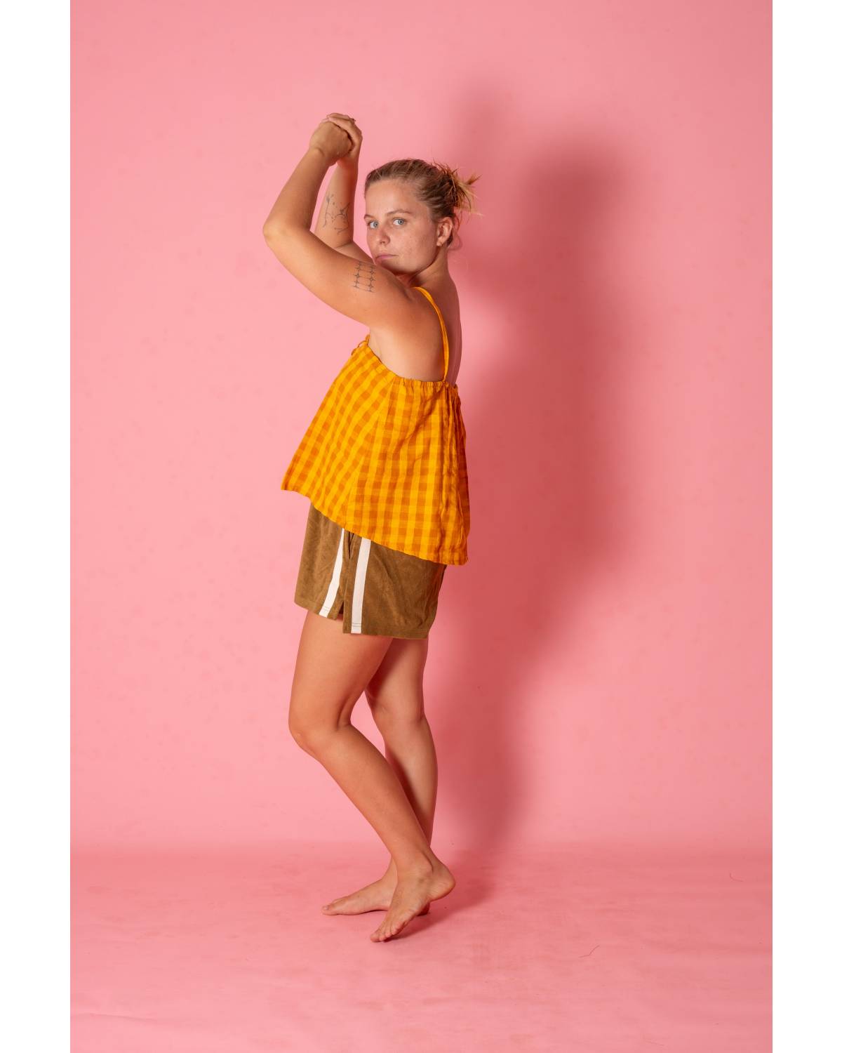 Terry Towelling Shorts Army Green