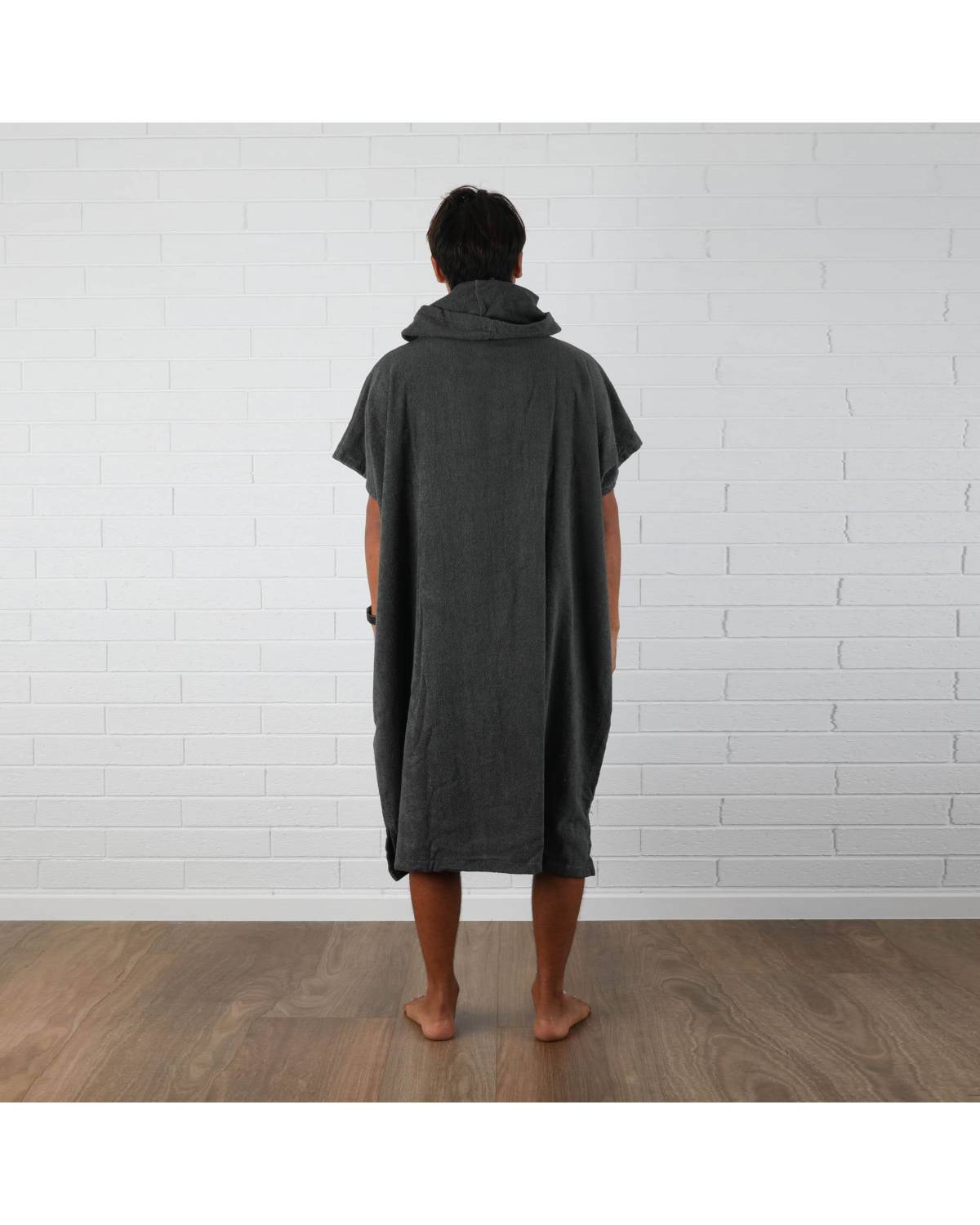 T&C OG CF Hooded Towel - Gun Metal - back
