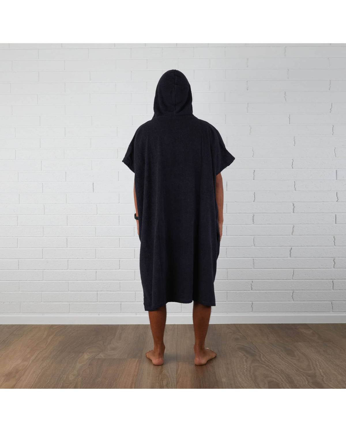 T&C OG CF Hooded Towel - Midnight - back with hood on