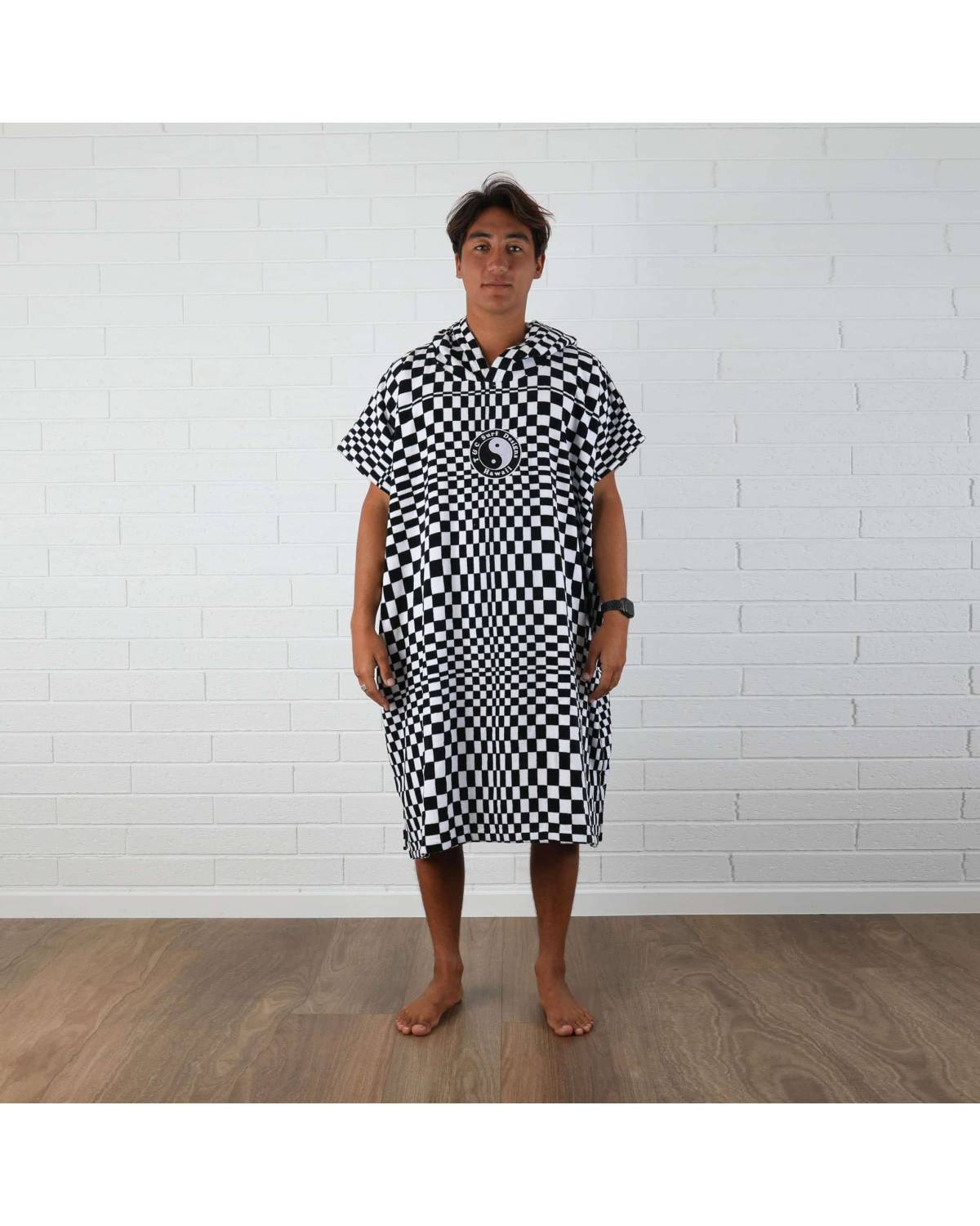 T&C Twisted Limits Hooded Towel - Check