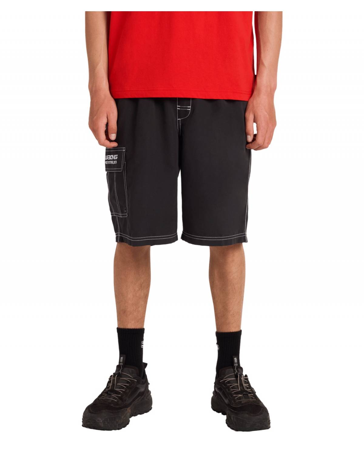 Mens Throw On 22" Boardshort - Black