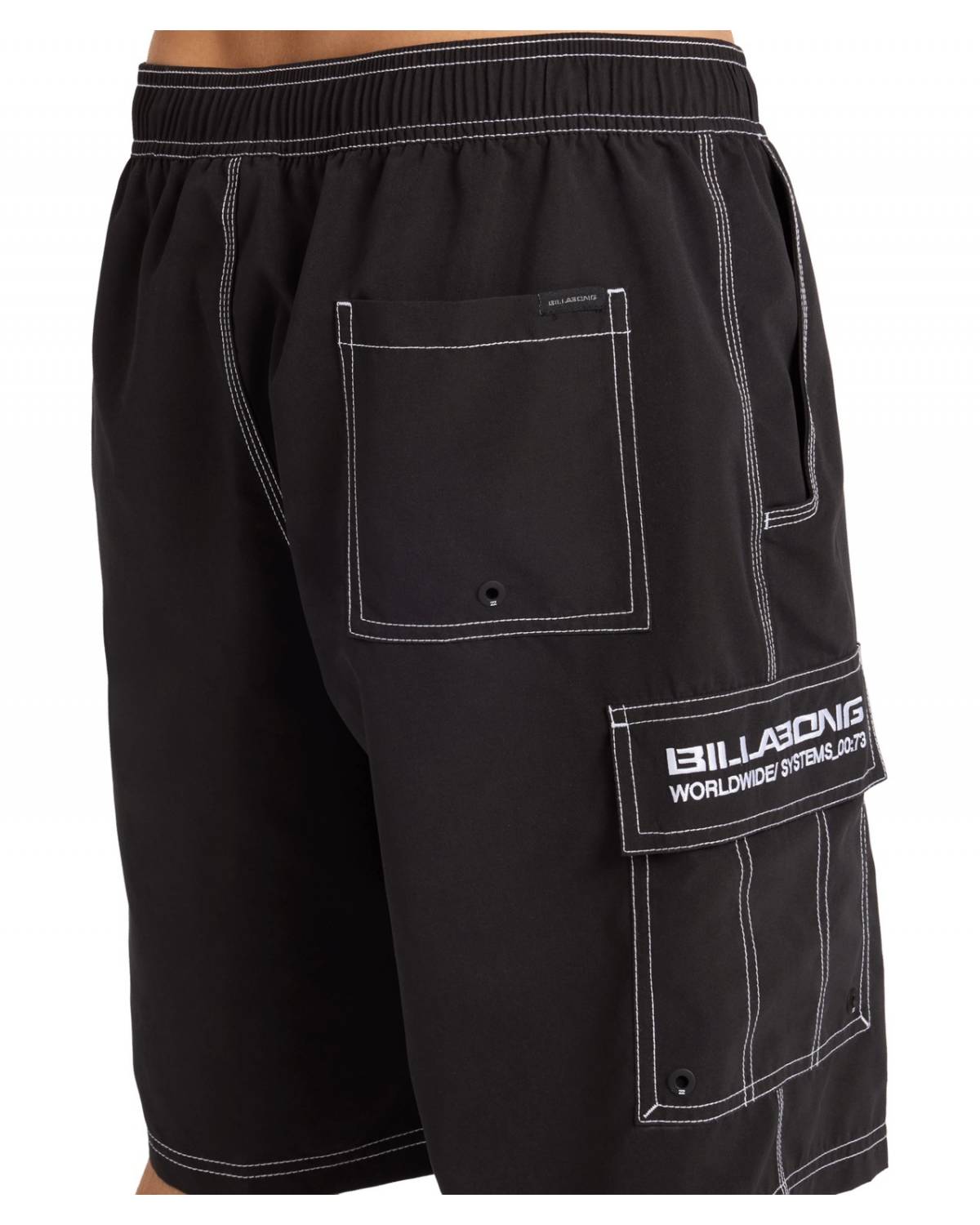 Mens Throw On 22" Boardshort - Black