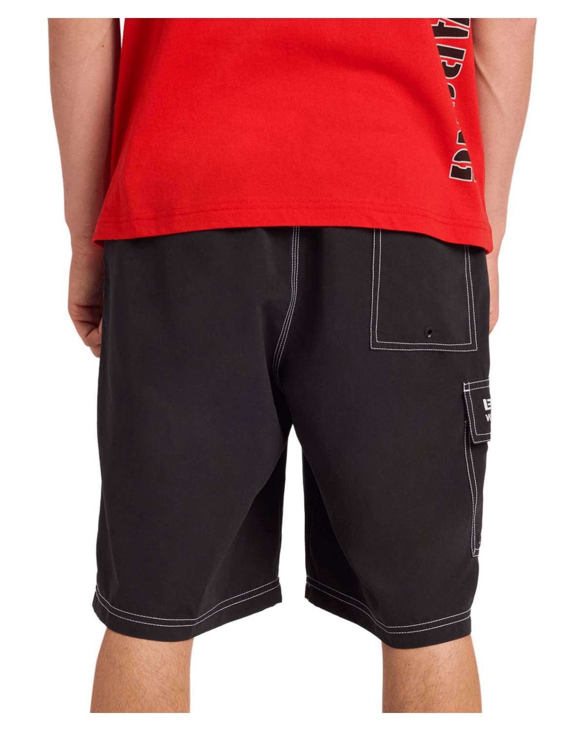 Mens Throw On 22" Boardshort - Black