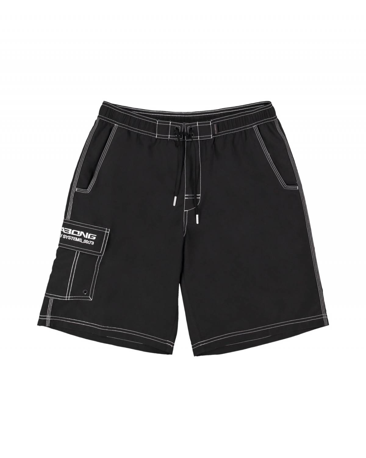 Mens Throw On 22" Boardshort - Black