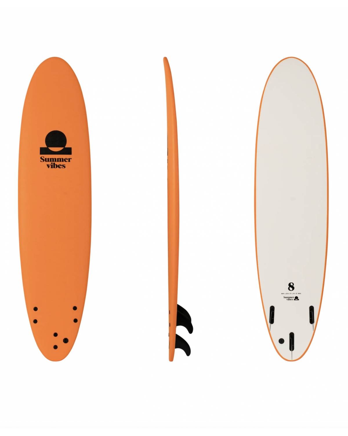 Summer Vibes Mini Mal 8' Softboard - Orange