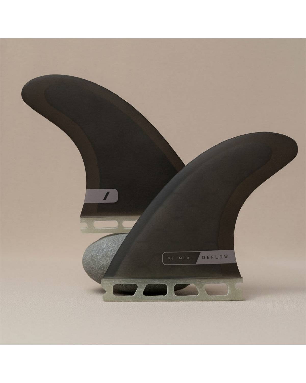 Bravosurf | DEFLOW THRUSTER FINS V.2 M BLACK FUT  | Black