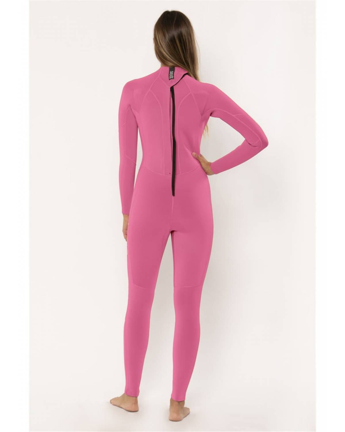 Sisstr 7 Seas 3/2 Back Zip Steamer Wetsuit Magenta - back