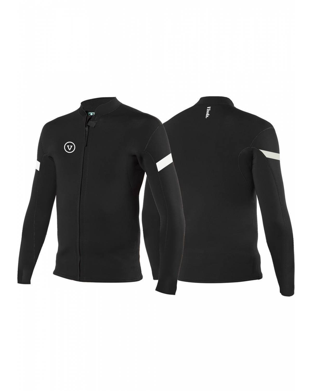 Vissla Raditude 2mm Front Zip Wetsuit Top Jacket - Black