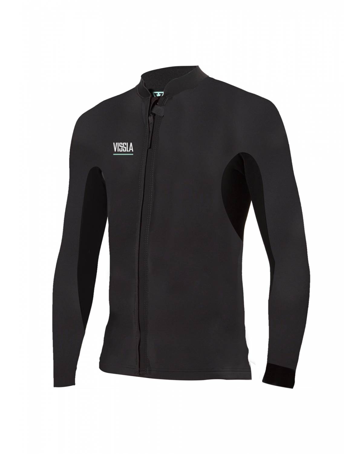 Vissla 2mm North Seas Front Zip - Black - Front