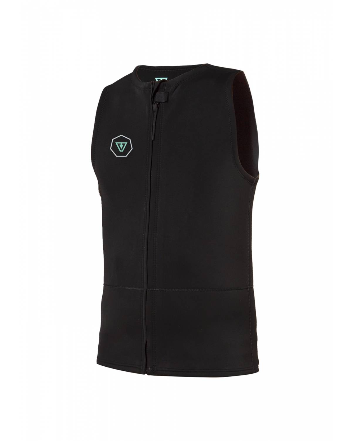 Vissla 7 Seas 2mm Front Zip Vest - Black front