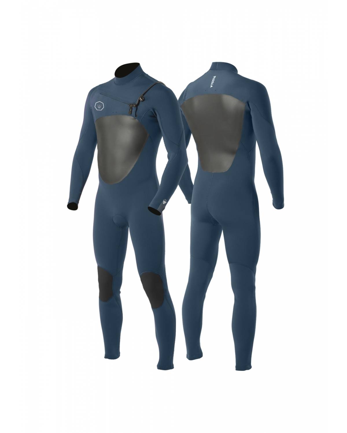 Vissla 7 Seas 3/2 Full Chest Zip - Navy - Interior