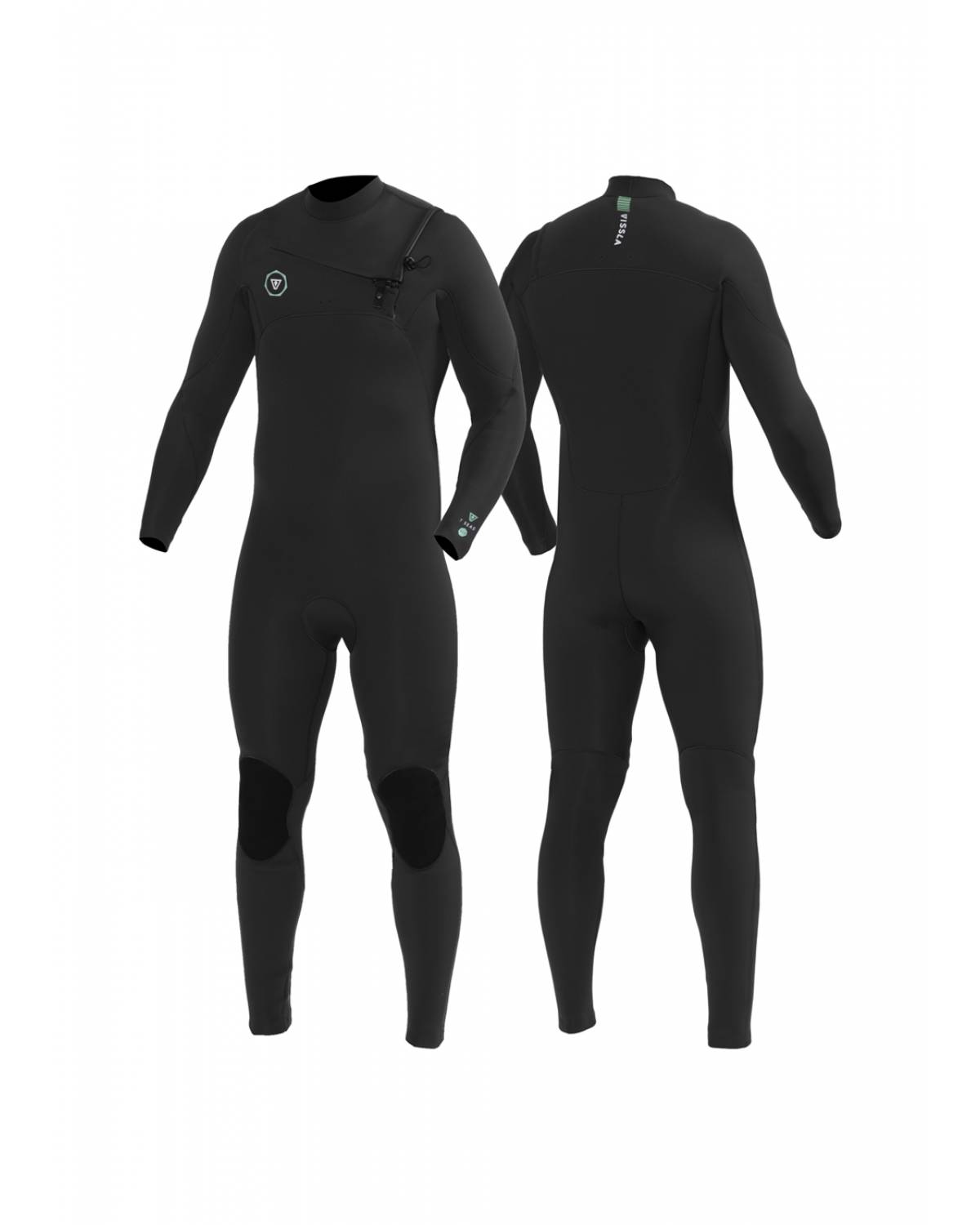 Vissla 7 Seas 4/3 Full Chest Zip - Black