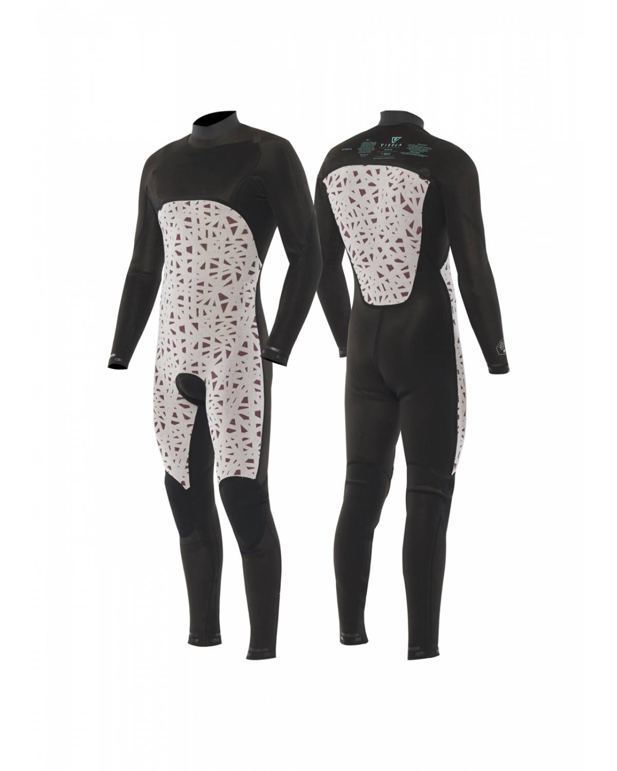 Vissla 7 Seas 4/3 Full Chest Zip - Black